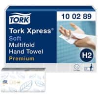 Tork Xpress Soft Multifold Hand Towels 100289 - H2 Premium Paper Hand Towels with High-Absorbency - Large, 2-Ply, White - 21 x 150 Sheets