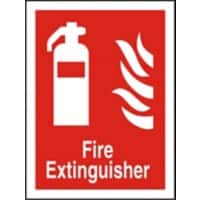 Unbranded Fire Extinguisher Sign Fire Extinguisher Wall Mounted Vinyl 15 x 20 cm