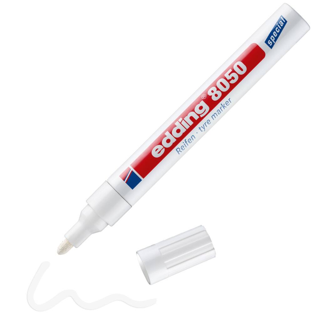 edding 8050 Permanent Tyre Marker White Medium Bullet 4 mm