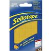Sellotape Sticky Hook Pads Permanent Yellow Pack of 96