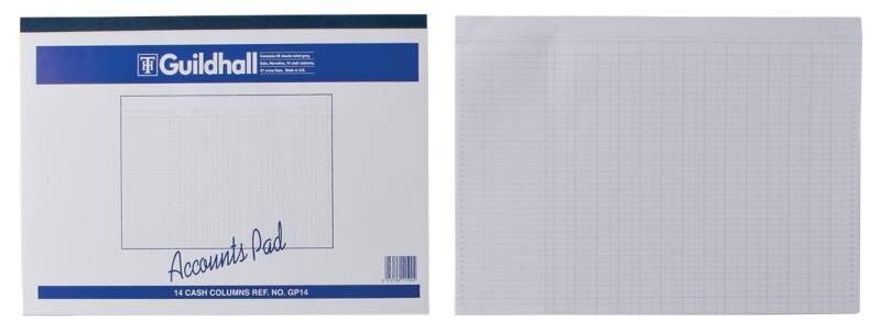 Guildhall Cash Analysis Book 81139 A3 14 Cash Columns 60 Pages 60 Sheets