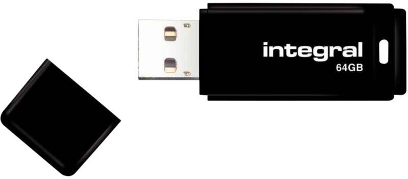 Integral USB 64 GB 2.0 Flash Drive Black