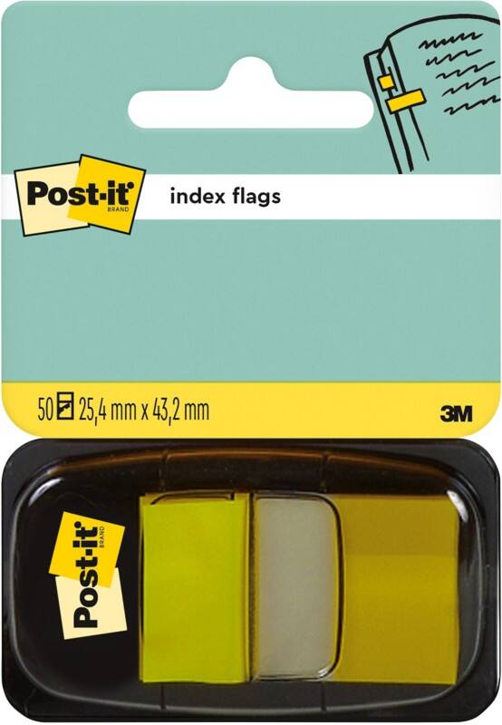 Post-it Index Flags Yellow Plain Not perforated Special format 50 Strips