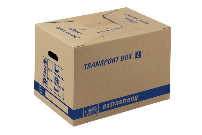 tidyPac TRANSPORT BOX extrastrong Removal Box Cardboard 360 (W) x 510 (D) x 370 (H) mm Brown Pack of 10