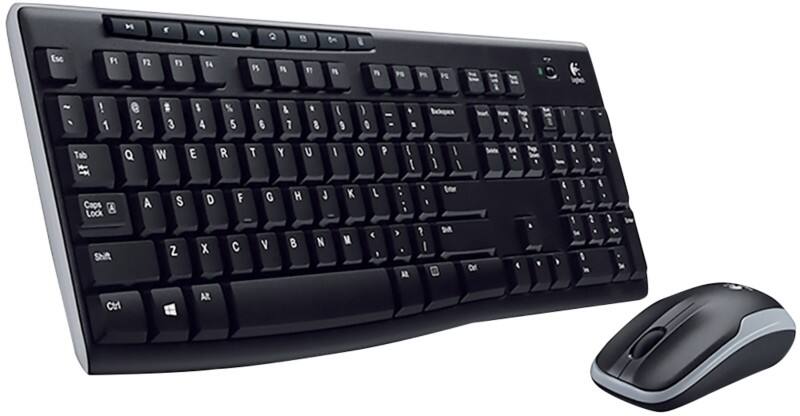 Logitech Wireless Combo Keyboard and Mouse Wireless QWERTY Black MK270