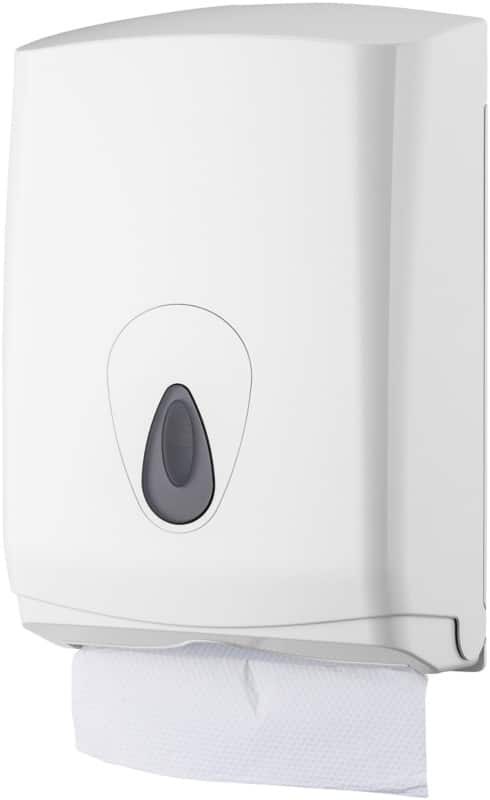 PlastiQline 5542 Hand Towel Dispenser Plastic Lockable Manual White