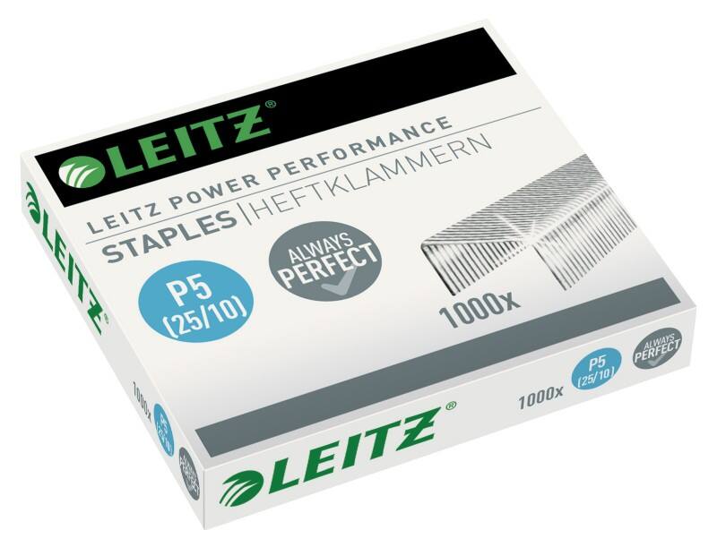Leitz Power Performance 25/10 Staples 55740000 Silver Pack of 1000