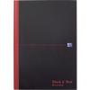 OXFORD Notebook Black n' Red A4 Ruled Casebound Cardboard Hardback Black, Red 192 Pages