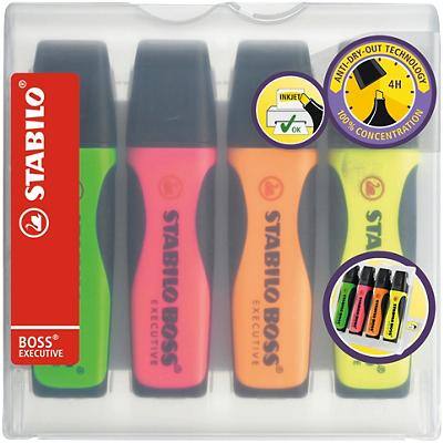 STABILO BOSS EXECUTIVE Highlighter 2 mm Assorted Pack of 4