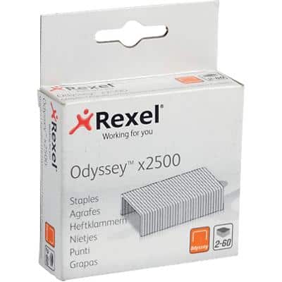 Rexel Odyssey Staples 2100050 Steel Silver Pack of 2500