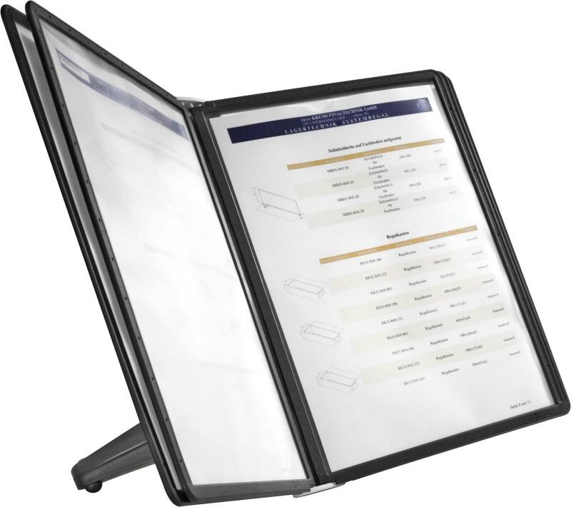 DURABLE Sherpa Display Panel System 5 Panels A4 Plastic Black