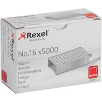 Rexel No.16 24/6 Staples 6010 Galvanised Steel Silver Pack of 5000