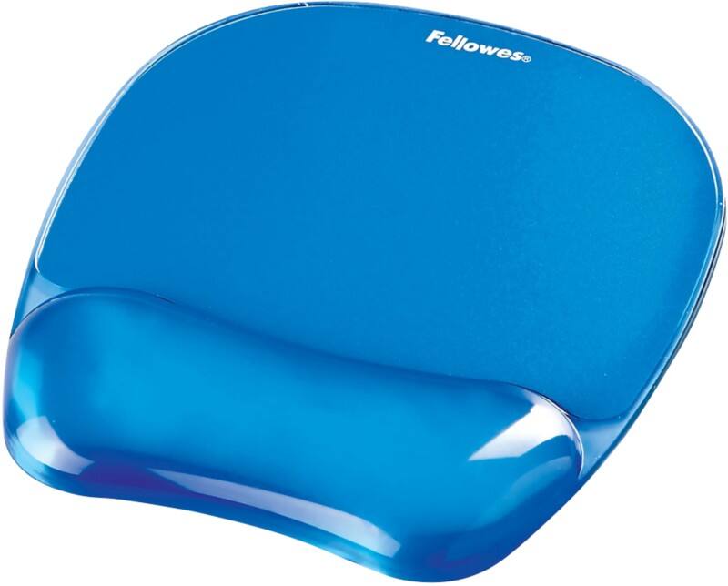 Fellowes Crystals Gel PU Polyurethane Mouse Pad Blue