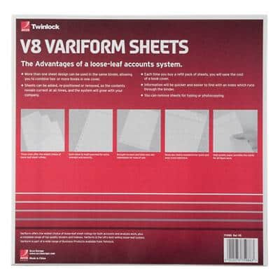 Twinlock Refill Sheets 75986 35.6 x 29.7 cm White 75 Sheets