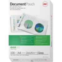 GBC Document Laminating Pouches A4 Glossy 125 microns (2 x 125) Transparent Pack of 100