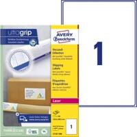 Avery L7167-100 Parcel Labels Self Adhesive 199.6 x 289.1 mm White 100 Sheets of 1 Label