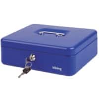 Office Depot Money Box with Key Lock 260 x 185 x 81mm Blue