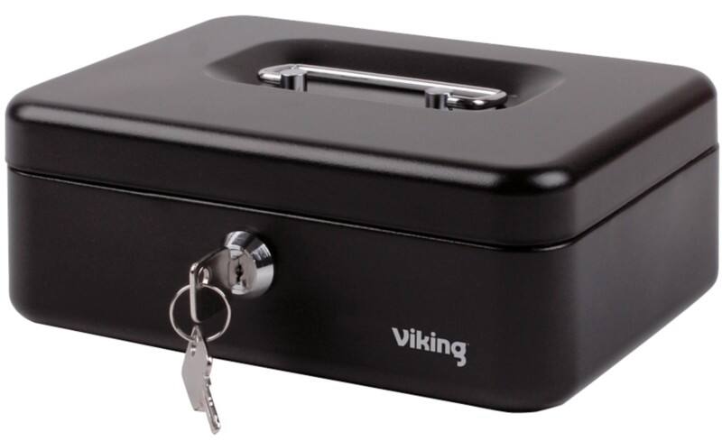 Viking Cash Box Key lock 3 204 x 150 x 74 mm Black