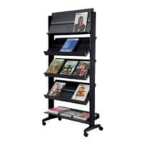 Paperflow Freestanding Literature Display with 5 Shelves for 3 x A4+ Black