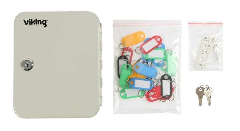 Viking Key Cabinet with Key Lock and 20 Hooks 160 x 75 x 200mm