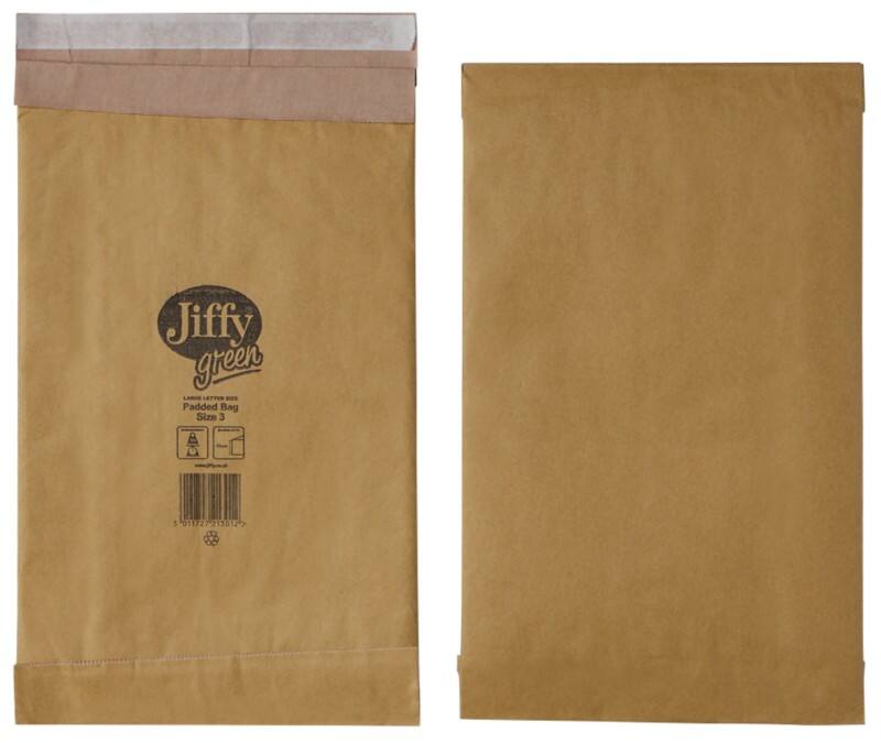 Jiffy Padded Envelopes Brown Plain 343 (W) x 195 (H) mm Peel and Seal 90 gsm Pack of 100