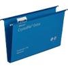 Rexel Crystalfile Heavy Duty Vertical Suspension File 70633 Foolscap U Base 30 mm Blue Polypropylene Pack of 25