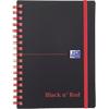 OXFORD Notebook Black n' Red A6 Ruled Spiral Bound PP (Polypropylene) Hardback Black, Red Perforated 140 Pages 70 Sheets