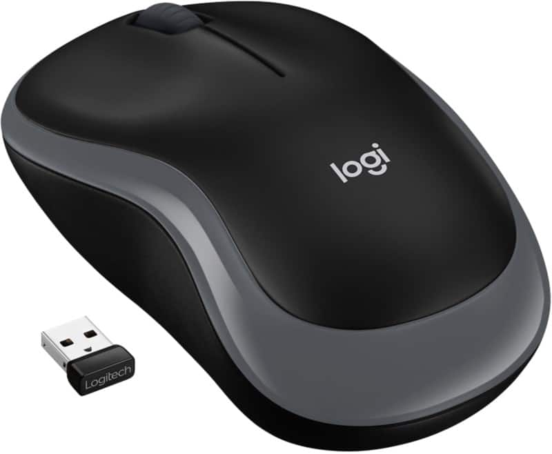 Logitech M185 Wireless Mouse - Black/Grey