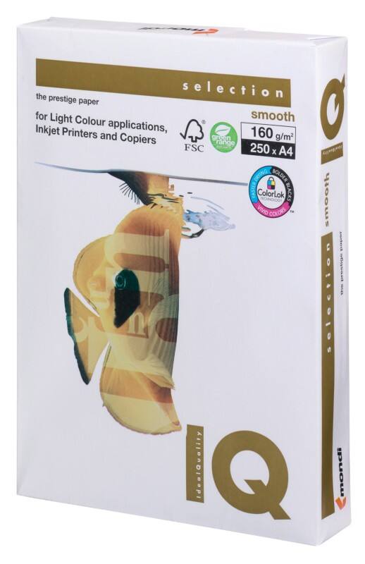 IQ Selection A4 Printer Paper White 160 gsm Smooth 250 Sheets
