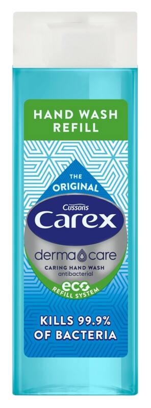 Carex Hand Soap Refill Antibacterial Liquid Blue 604025 250 ml