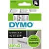 DYMO D1 Labelling Tape Authentic 45010 S0721440 Adhesive Black on Transparent 12 mm x 7 m