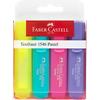 Faber-Castell Pastel Highlighter 154610 Assorted Extra Broad Chisel 1-5 mm Pack of 4