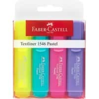 Faber-Castell Pastel Highlighter 154610 Multicolour Extra Broad Chisel 1-5 mm Pack of 4