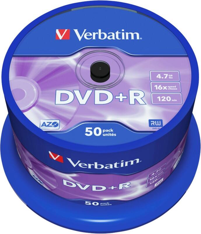 Verbatim DVD+R 16x 4.7 GB Spindle Pack of 50