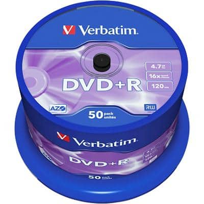 Verbatim DVD+R 16x 4.7 GB Spindle Pack of 50