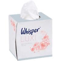 Whisper Facial Tissue Box Luxi 2 Ply 70 Sheets Pack of 24