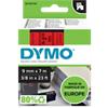 Dymo D1 S0720720 / 40917 Authentic Label Tape Self Adhesive Black Print on Red 9 mm x 7m