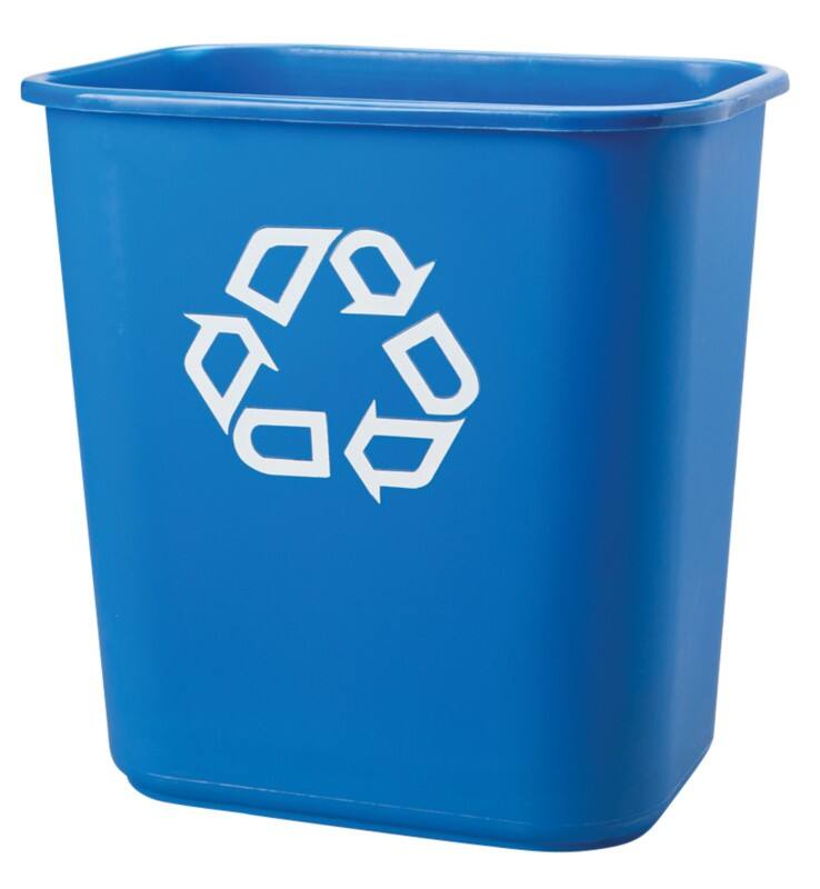 Rubbermaid Recycling Bin Blue 27 Litre Polyethylene 380 x 368 x 265 mm