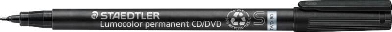 STAEDTLER 310 CDS-9 OHP and CD Permanent Pens Fine Fine Black Pack of 10