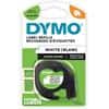 Dymo LT S0721510 / 91200 Authentic LetraTag Paper Label Tape Self Adhesive Black Print on White 12 mm x 4m