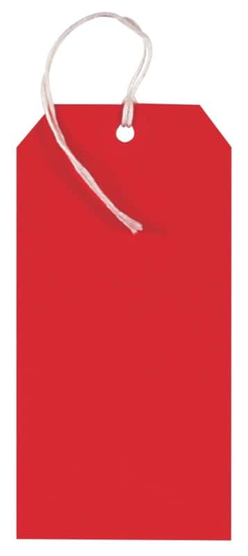 Coloured Tags Red Box of 250