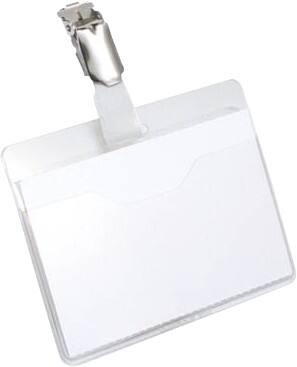 DURABLE Name Badge Clip 9.5 x 7.5 cm PVC (Polyvinyl Chloride) Pack of 25