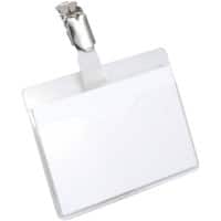 DURABLE Standard Name Badge with Clip 90 x 60 mm Pack of 25