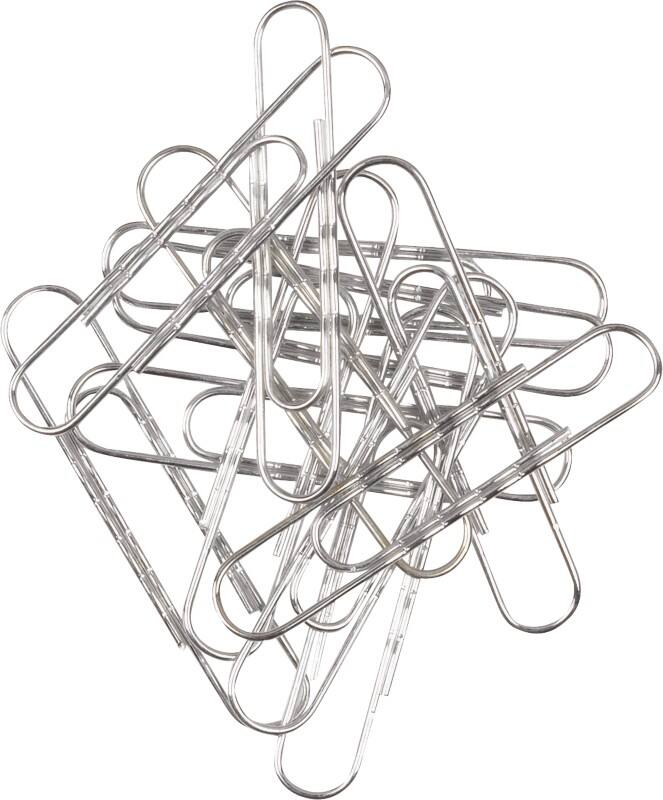 Viking Paper Clips Wavy 75mm Silver Pack of 100