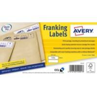 Avery FL01 Franking Labels Self Adhesive 140 x 38 mm White 500 Sheets of 2 Labels