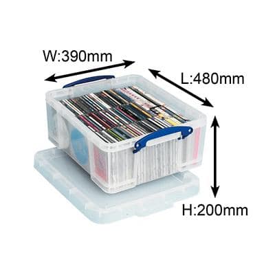 Really Useful Box Plastic Storage 18 Litre 480 x 390 x 200 mm