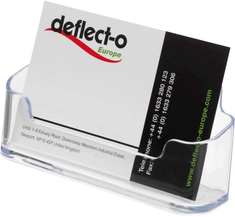 Deflecto Business Card Holder Plastic Transparent