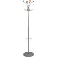 Alba Coat Stand PMVIENA 38 x 350 x 1790mm Silver Grey