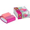 Post-it Z-Notes Dispenser PRO Fushi Colour with Super Sticky Z-Notes Pink 90 sheets