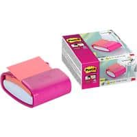 Post-it Z-Notes Dispenser PRO Fushi Colour with Super Sticky Z-Notes Pink 90 sheets